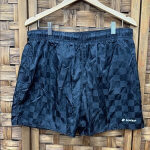 Vintage Lotto Black Checkered Shorts